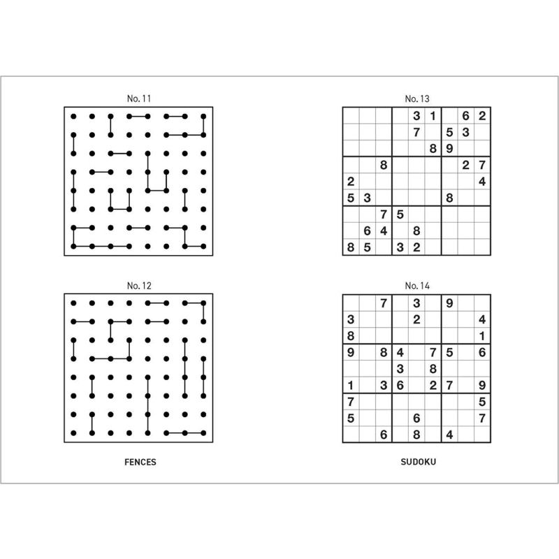 500 Puzzles Book - Brain Training - Pink & Orange Geometric