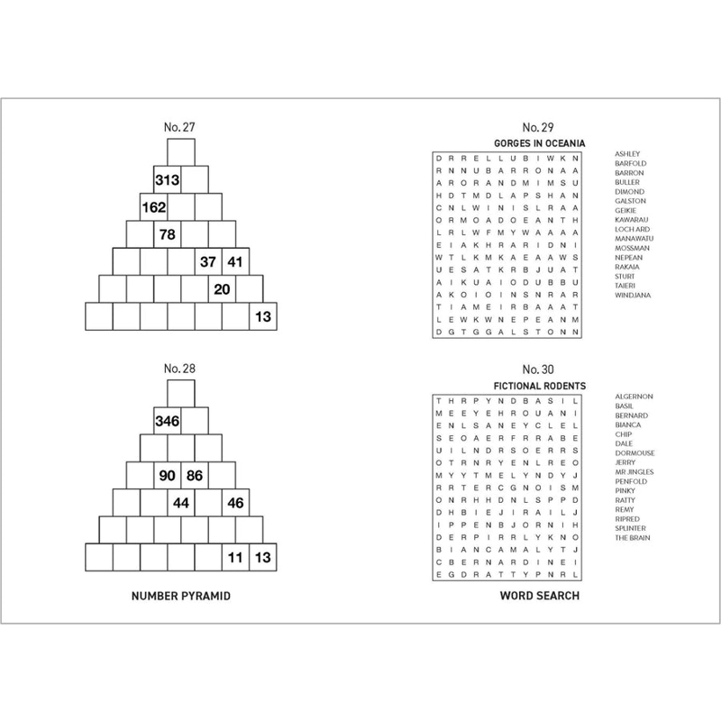 500 Puzzles Book - Brain Training - Pink & Orange Geometric