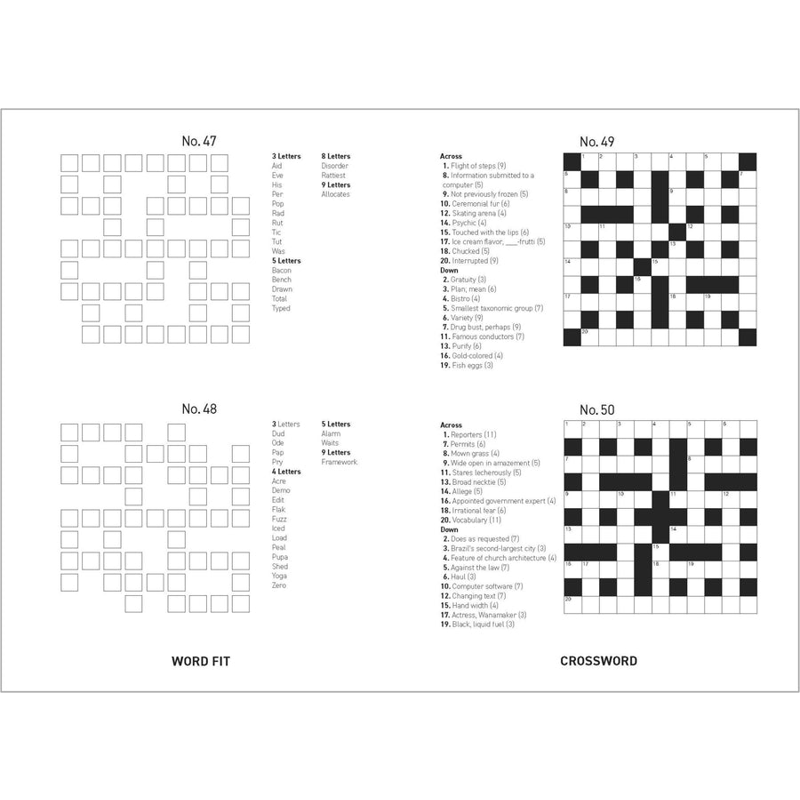500 Puzzles Book - Brain Training - Pink & Orange Geometric