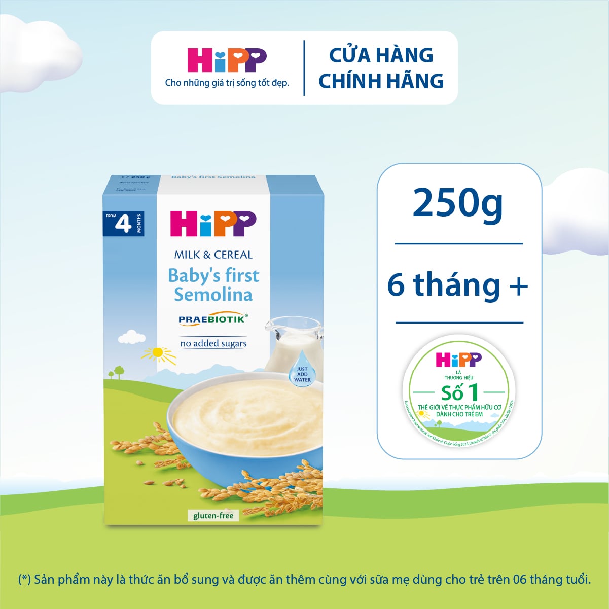 Bột Ăn Dặm HiPP Khởi Đầu Semolina