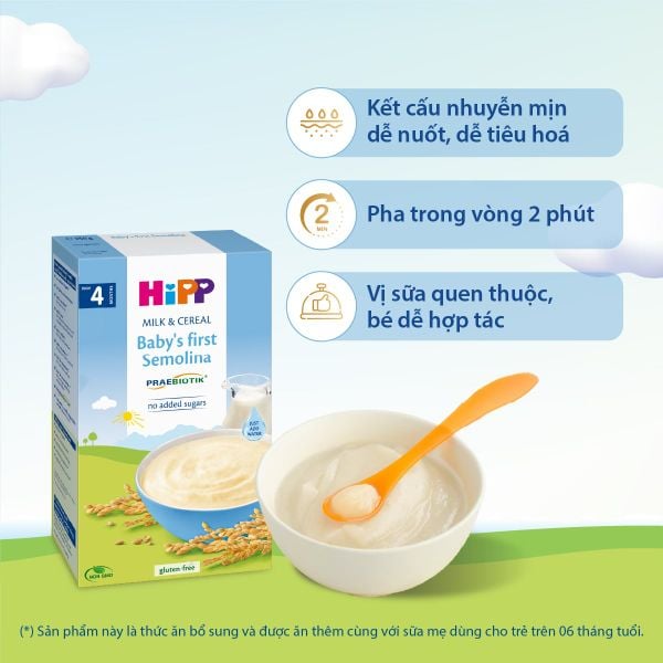 Bột Ăn Dặm HiPP Khởi Đầu Semolina