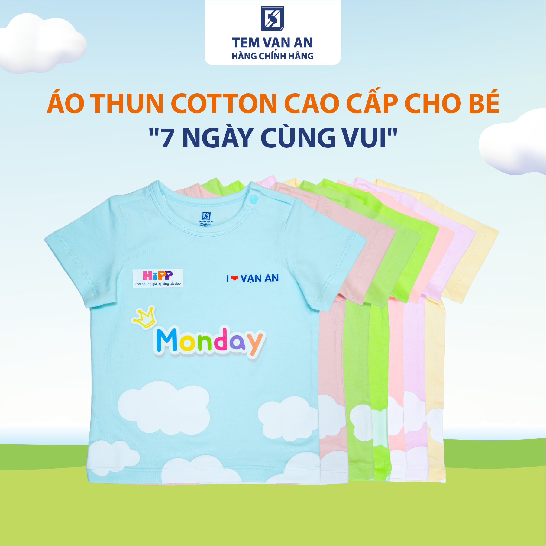ÁO THUN COTTON CAO CẤP CHO BÉ COMBO 7 DAYS - PHIÊN BẢN ĐẶC BIỆT 
