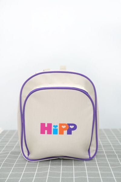 Balo vải HiPP viền tím