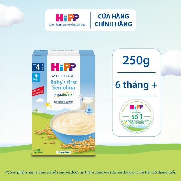 Bột Ăn Dặm HiPP Khởi Đầu Semolina
