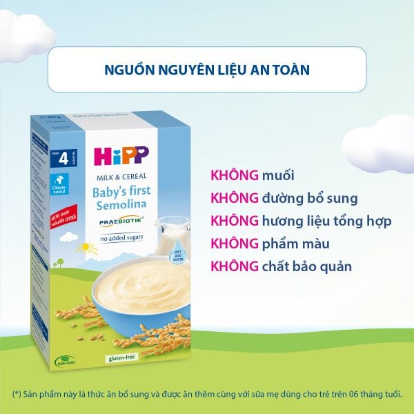 Bột Ăn Dặm HiPP Khởi Đầu Semolina