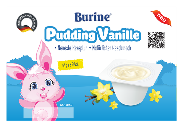 Pudding Burine Vị Vani (Vỉ 6 hũ x50g)