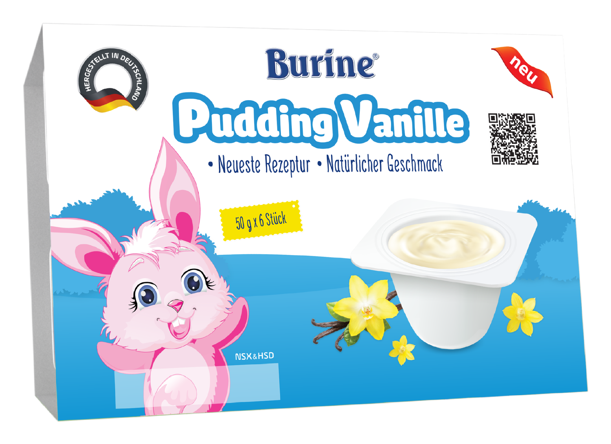 Pudding Burine Vị Vani (Vỉ 6 hũ x50g)