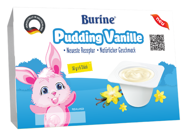 Pudding Burine Vị Vani (Vỉ 6 hũ x50g)