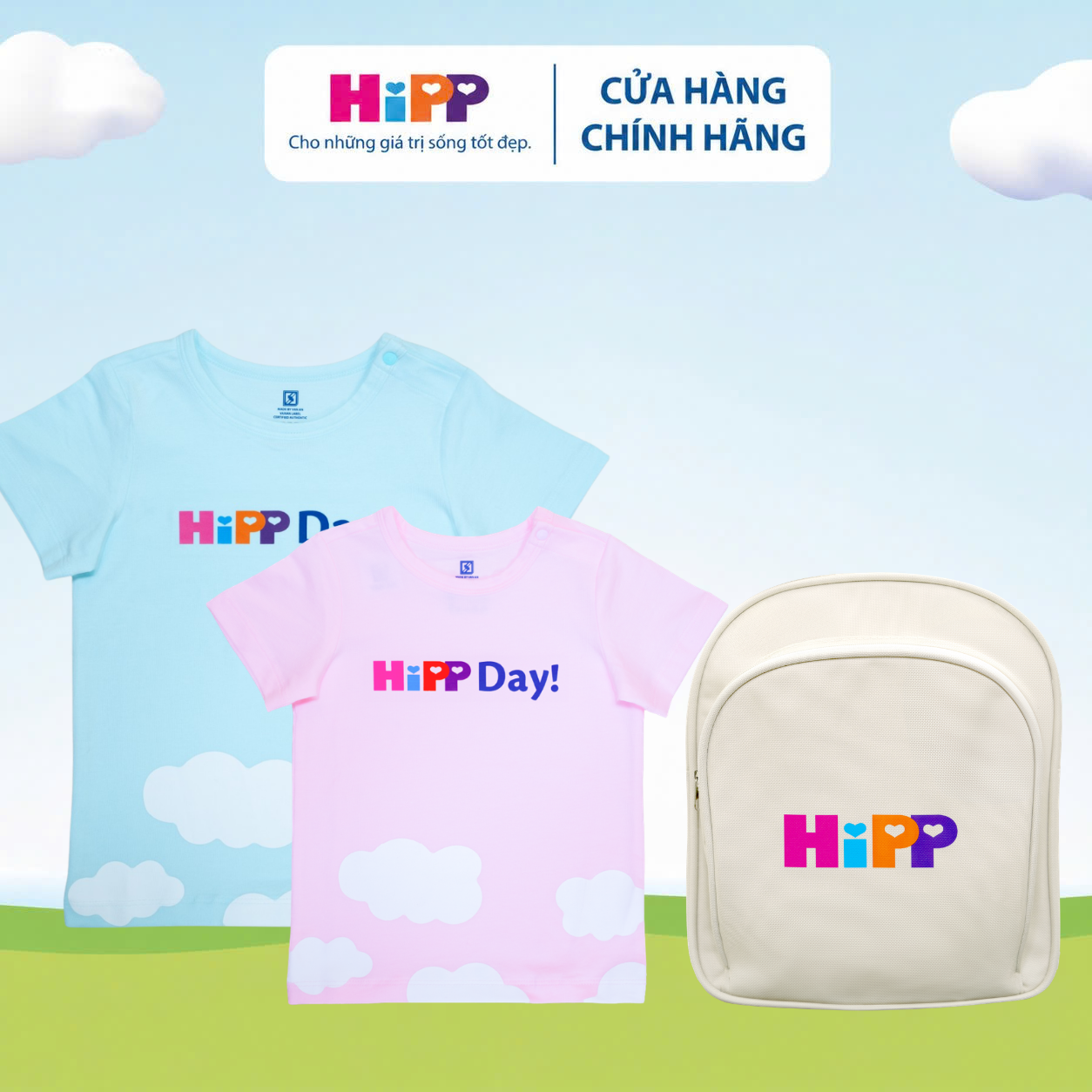 Combo áo phông HiPP + balo