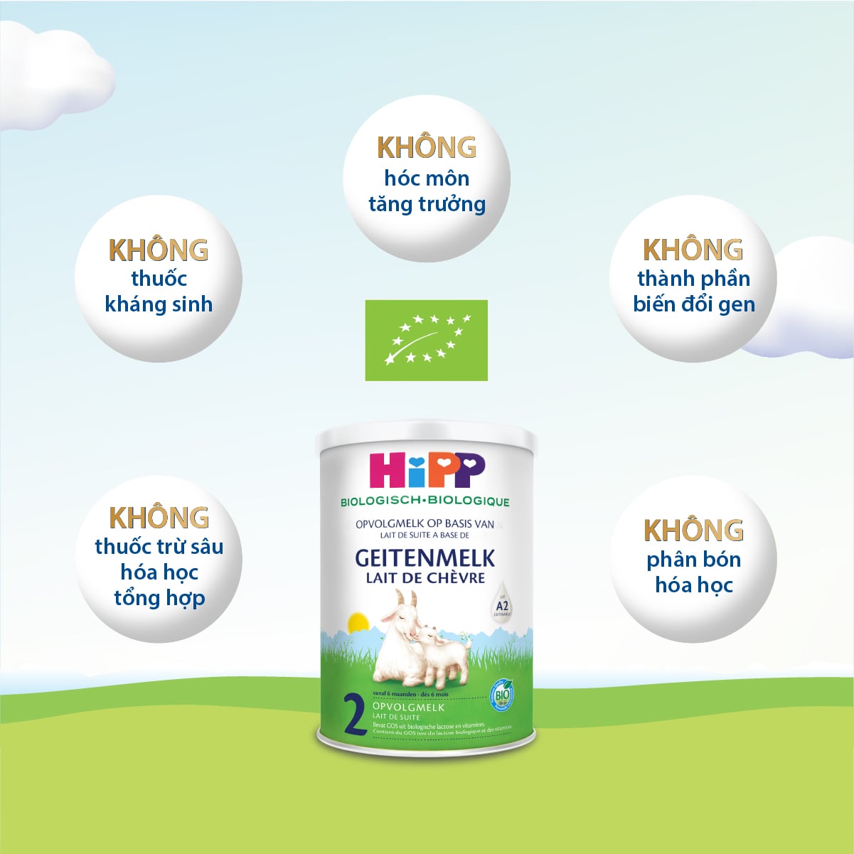 Sữa Công Thức HiPP Organic 400G - Sữa Dê