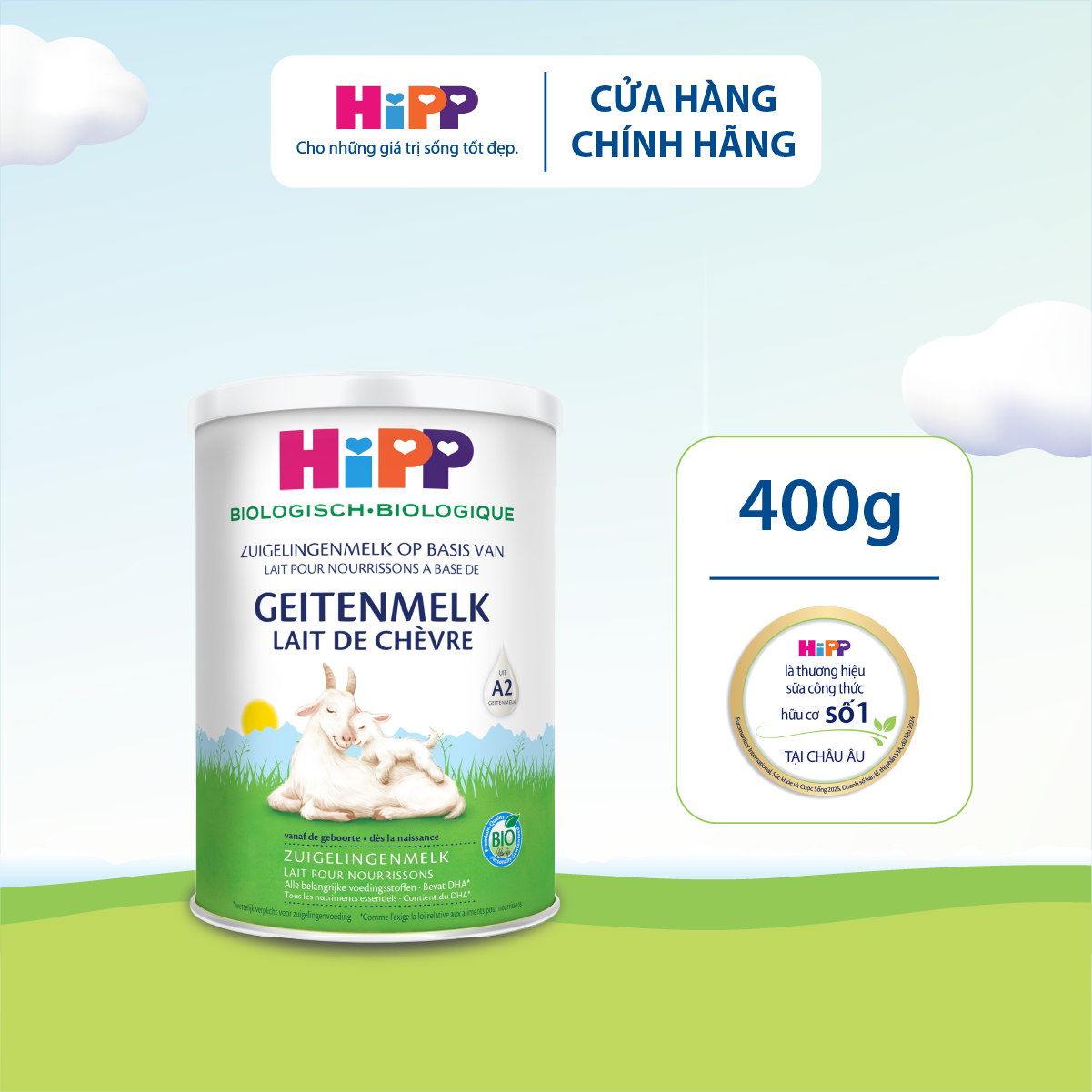 Sữa Công Thức HiPP Organic 400G - Sữa Dê