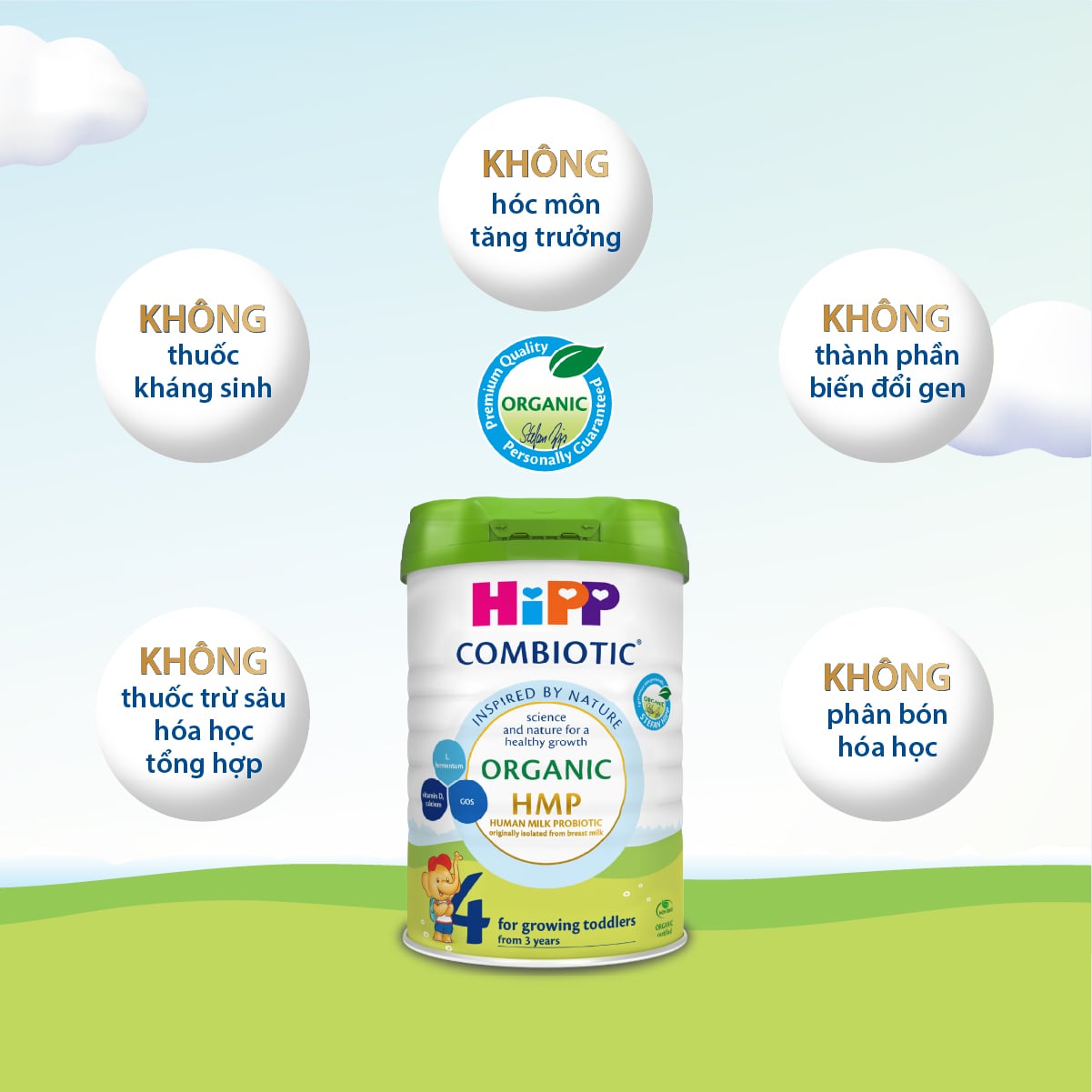 Sữa Công Thức HiPP Organic Combiotic 800G - Sữa Bò