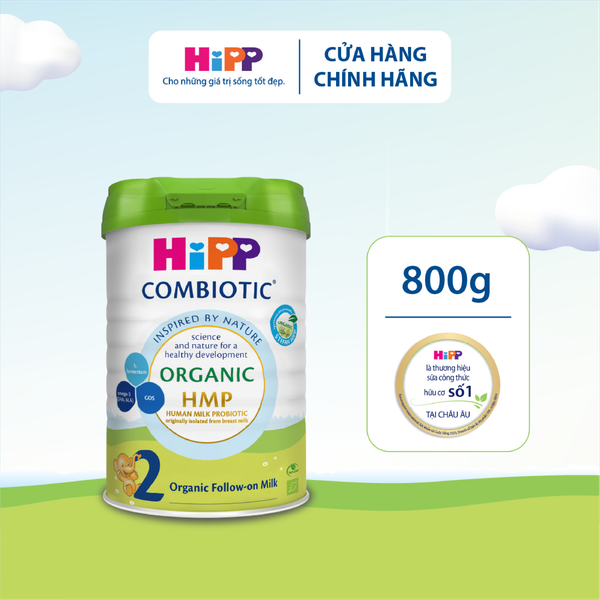 Sữa Công Thức HiPP 02 Organic Combiotic 800G - Sữa Bò