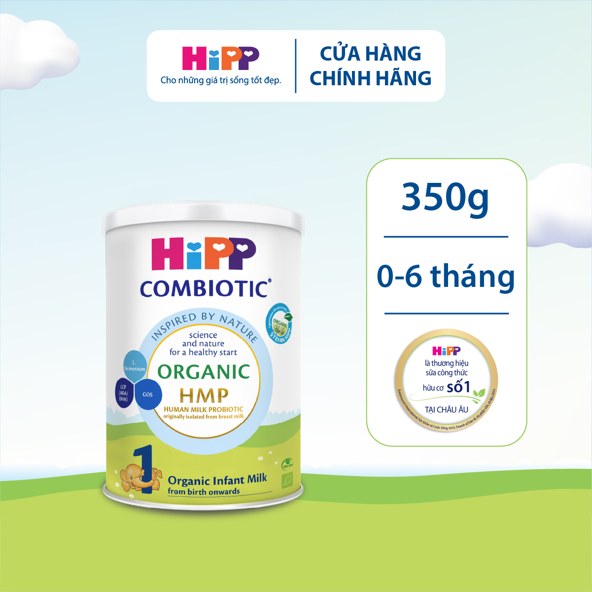 Sữa Công Thức HiPP 01 Organic Combiotic 350G - Sữa Bò