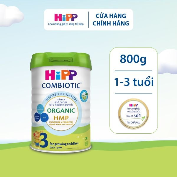 Sữa Công Thức HiPP 03 Organic Combiotic 800G - Sữa Bò