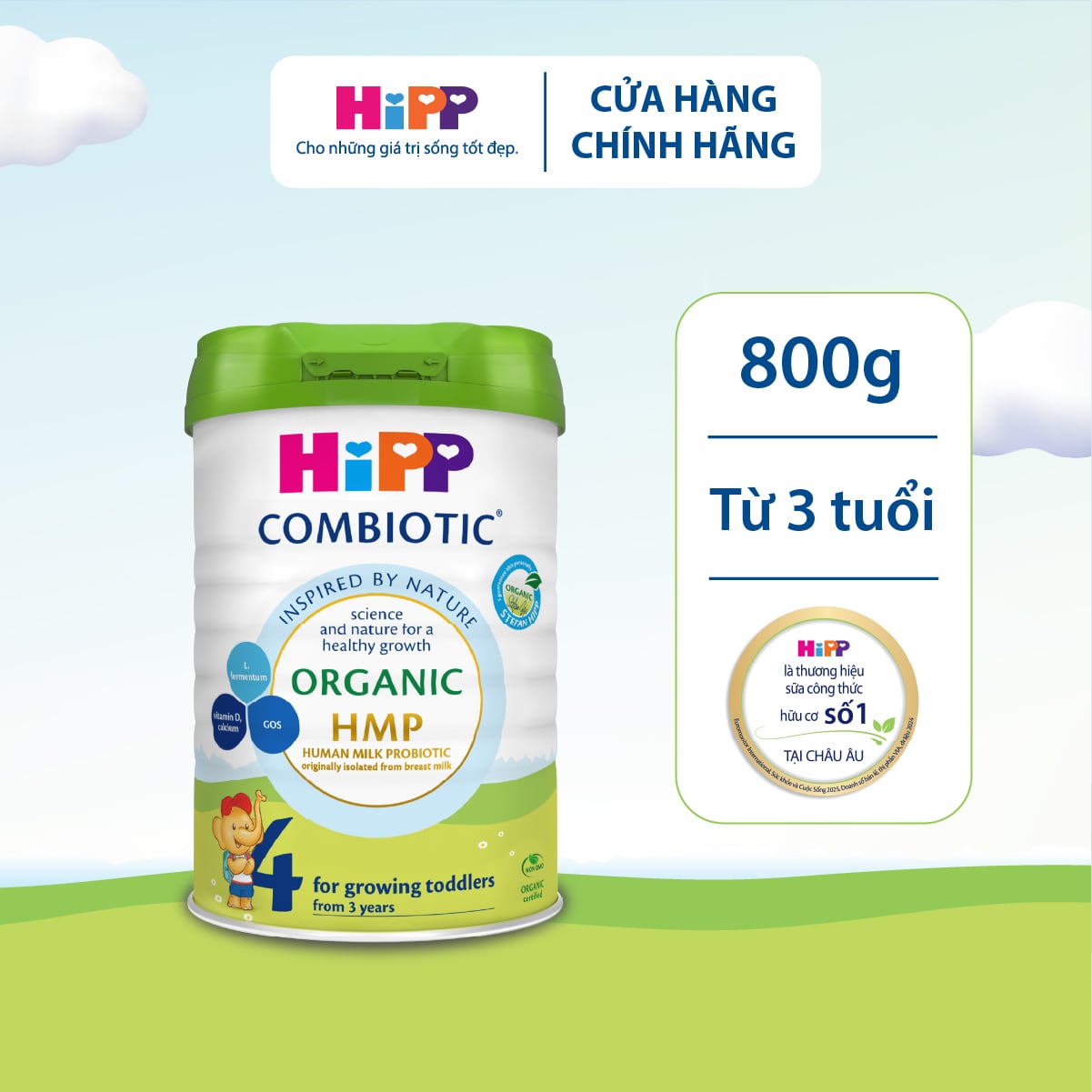 Sữa Công Thức HiPP 04 Organic Combiotic 800G - Sữa Bò