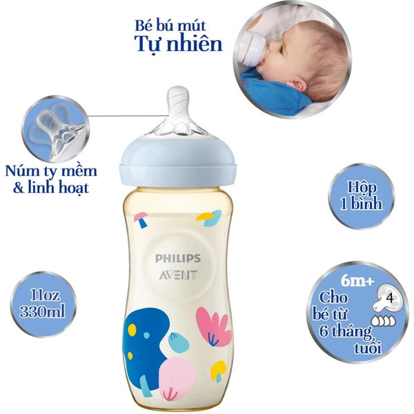 [Gift] Bình Philips Avent Bình sữa PPSU (330ml)