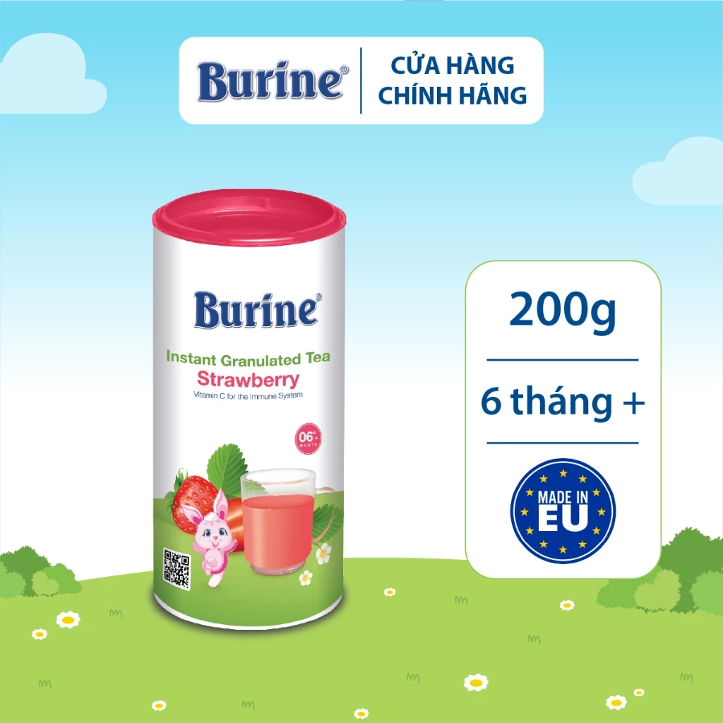 Trà cốm hoa quả Burine - Dâu Tây