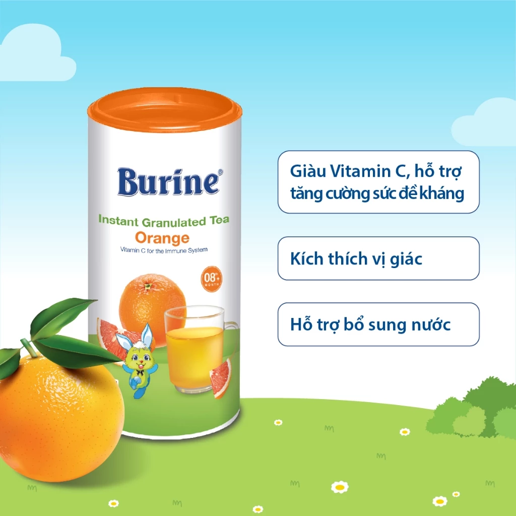 Trà Cốm Hoa quả Burine - Cam Nam Mỹ (200g/hộp)