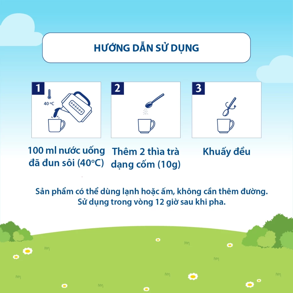 Trà cốm hoa quả Burine - Dâu Tây