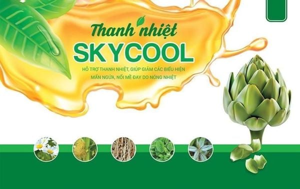 Thanh nhiệt SKYCOOL HỖ TRỢ THANH NHIỆT, GIÚP GIẢM CÁC BIỂU HIỆN MẨN NGỨA, NỔI MỀ ĐAY DO NÓNG NHIỆT