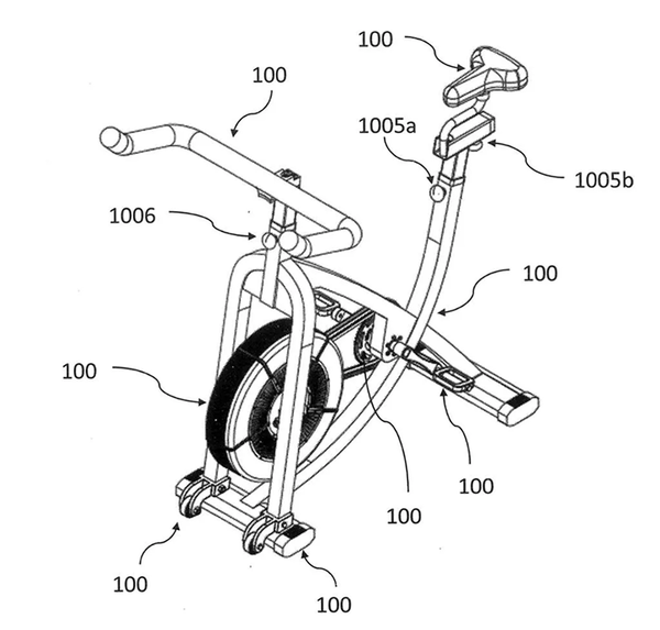 Cơ cấu phát điện và lọc không khí có thiết bị phát điện được tích hợp và lắp trên trục cố định, và máy đạp xe