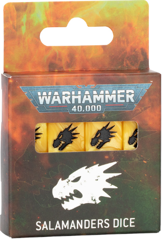 Dés Warhammer 40K - Faction Salamanders - Set De Dés Officiel Games Workshop - Neuf