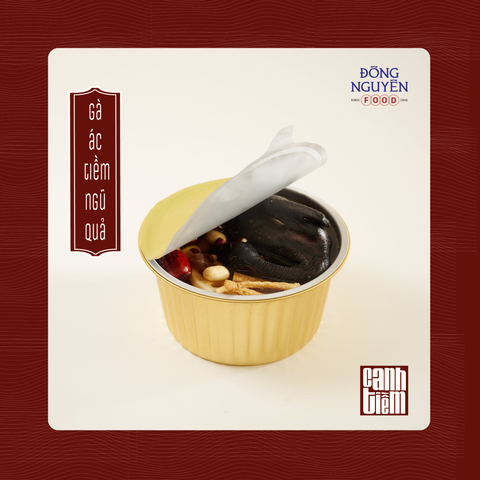 [Canh Cấp Đông] - Gà Ác Tiềm Ngũ Quả