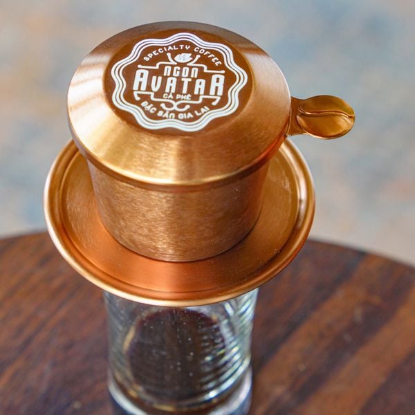 [Cao Cấp] Phin Cà Phê Cao Cấp, mẫu nhôm anode xước, màu bronze gold sang trọng cổ điển