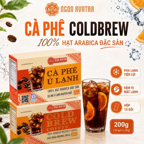 Cà phê Cold Brew Ngon Avatar 100% Arabica Đặc Sản Cầu Đất - Cà phê ủ lạnh túi lọc từ Nhật Bản cao cấp