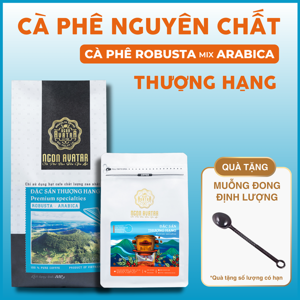 Cà Phê Thượng Hạng 70% Robusta mix 30% Arabica Cầu Đất, Sơ Chế Honey Đậm Vừa, Hậu Ngọt Kéo Dài