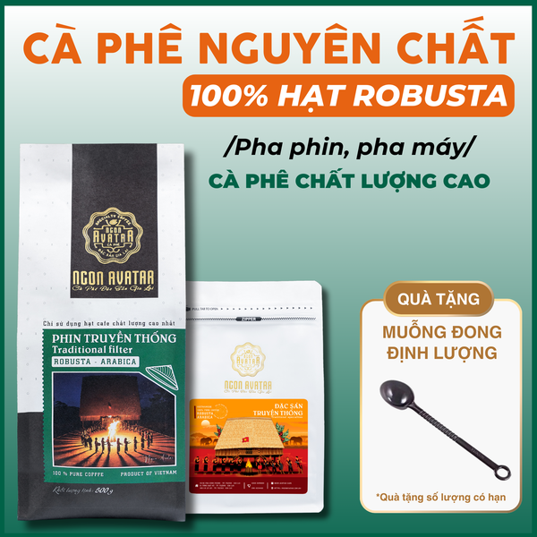 Cà Phê Nguyên Chất 100% Hạt Robusta Honey Rang Mộc, Đậm Vị Hậu Ngọt Kéo Dài