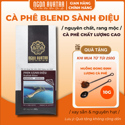 Cà Phê Nguyên Chất 80% Robusta Blend 20% Arabica Cầu Đất, Sơ Chế Honey Đậm Vừa, Hậu Ngọt Kéo Dài