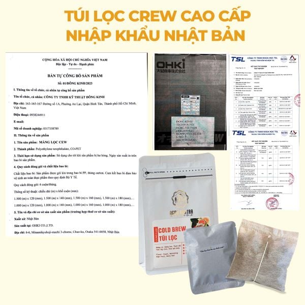 Cà Phê Ủ Lạnh Cold Brew Túi Lọc Nguyên Chất 100%, Hỗ Trợ Giảm Cân, Thơm Ngon Hương Thơm Trái Cây Dễ Uống