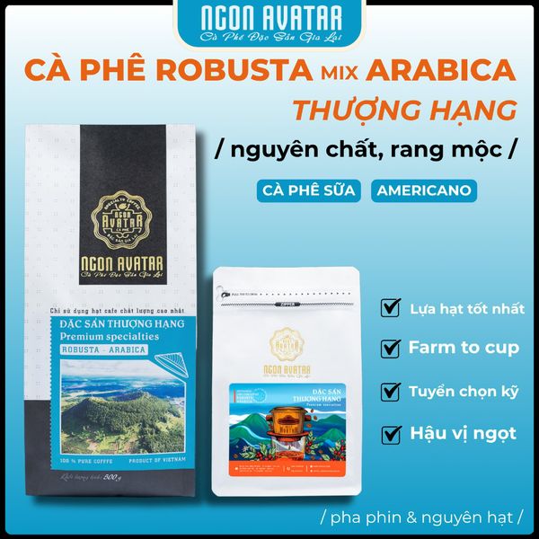Combo 3 Gói Cà Phê Đậm Đà Dùng Thử: Robusta Nguyên Chất, Blend Arabica & Thượng Hạng - GÓI 50 GRAM