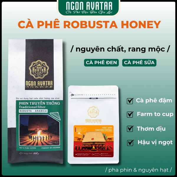 Combo 3 Gói Cà Phê Đậm Đà Dùng Thử: Robusta Nguyên Chất, Blend Arabica & Thượng Hạng - GÓI 50 GRAM
