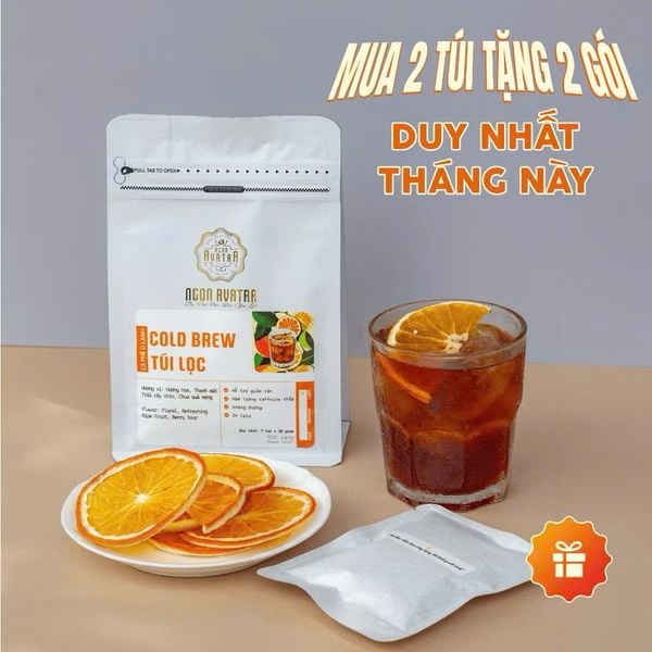 Cà Phê Ủ Lạnh Cold Brew Túi Lọc Nguyên Chất 100%, Hỗ Trợ Giảm Cân, Thơm Ngon Hương Thơm Trái Cây Dễ Uống