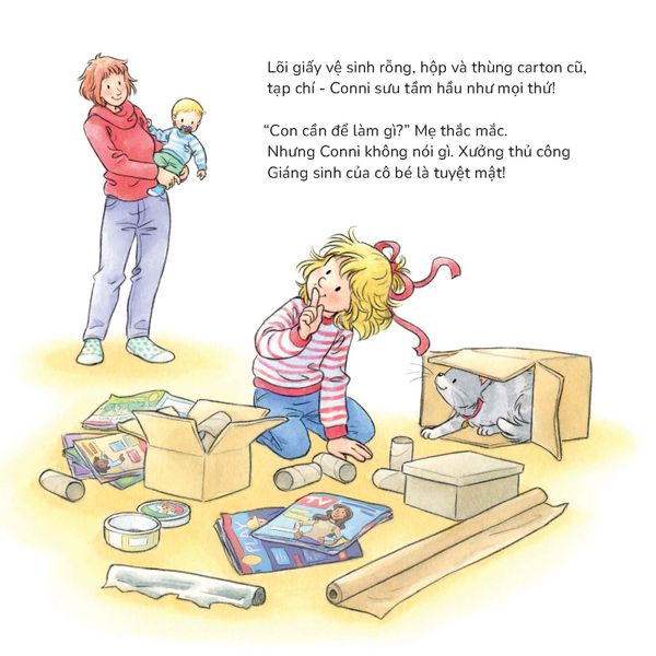 Conni tự làm quà Giáng sinh​ - Tuyển tập Chú chuột đọc sách Cô bé Conni