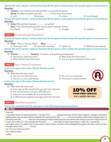 [Online Practice Test] Bộ đề thi thử Tuyển sinh lớp 10 Môn Tiếng Anh (TP.Hồ Chí Minh) (Đề lẻ)