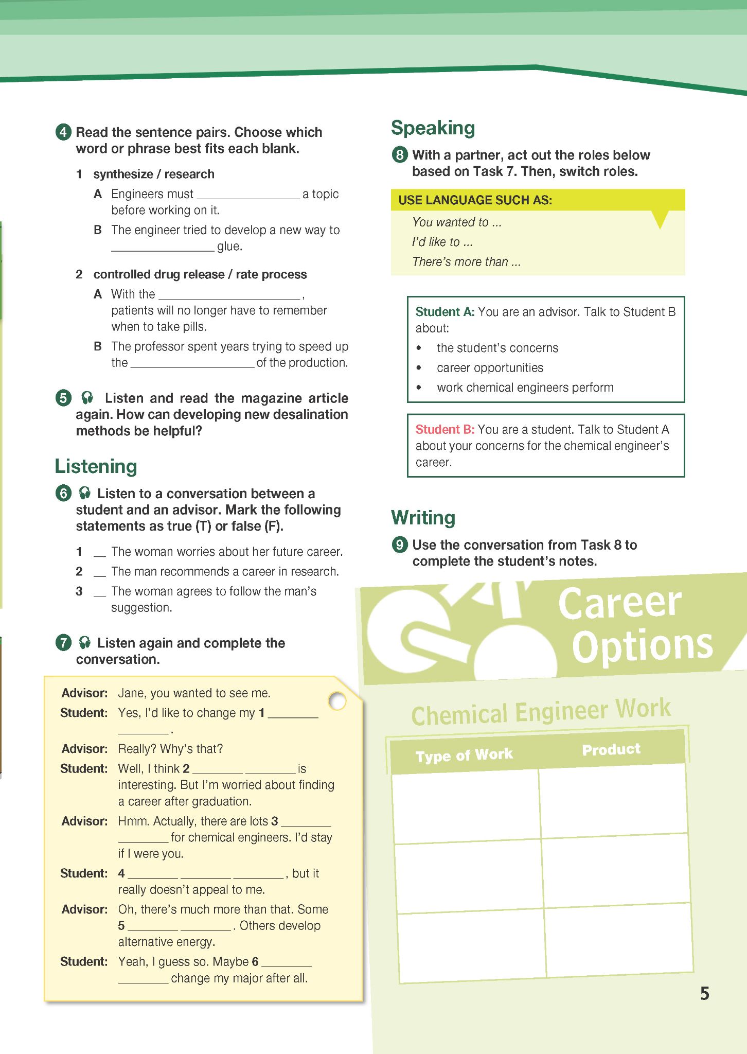 Career Paths Chemical Engineering (Esp) Student