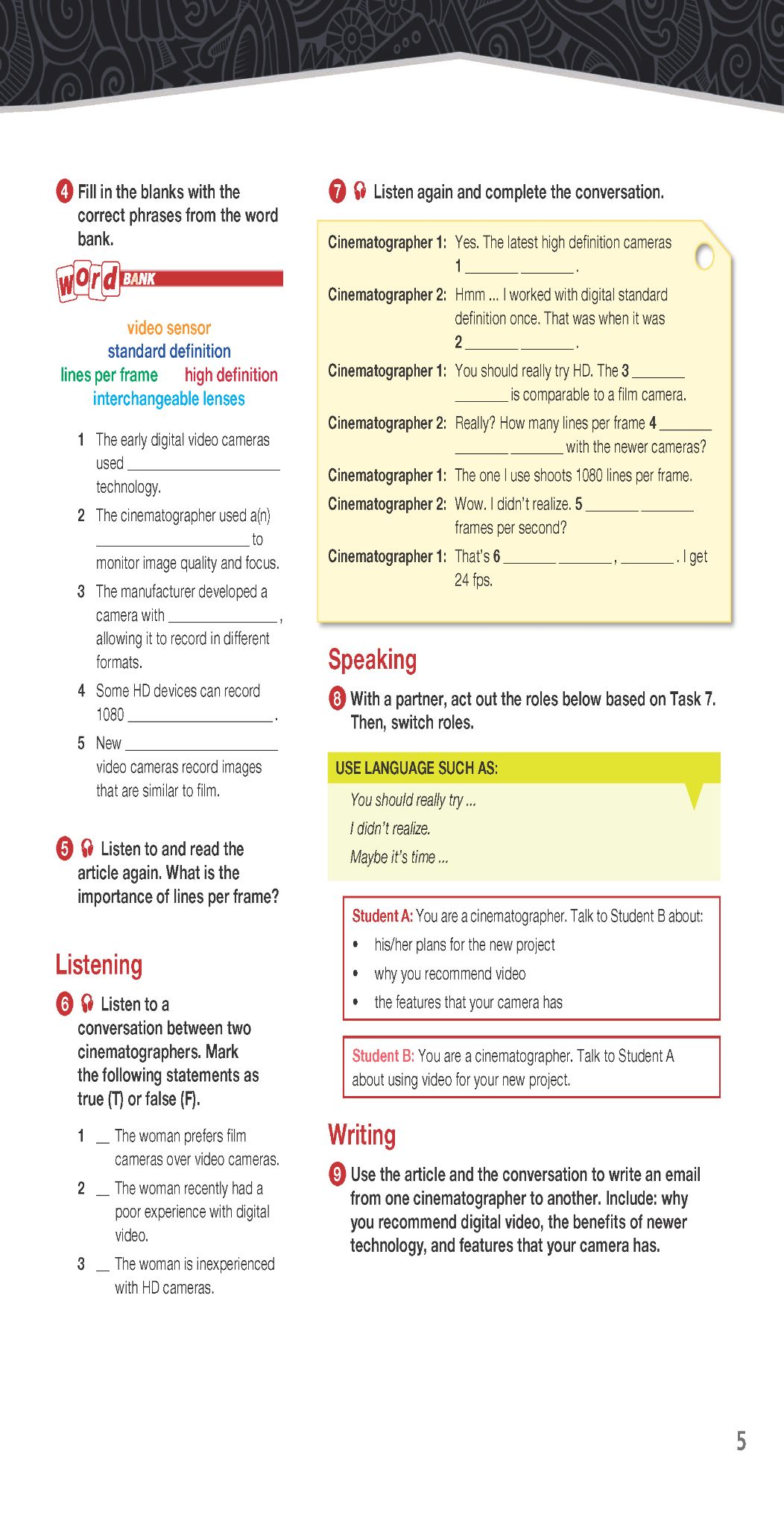 Career Paths Cinematography (Esp) Student