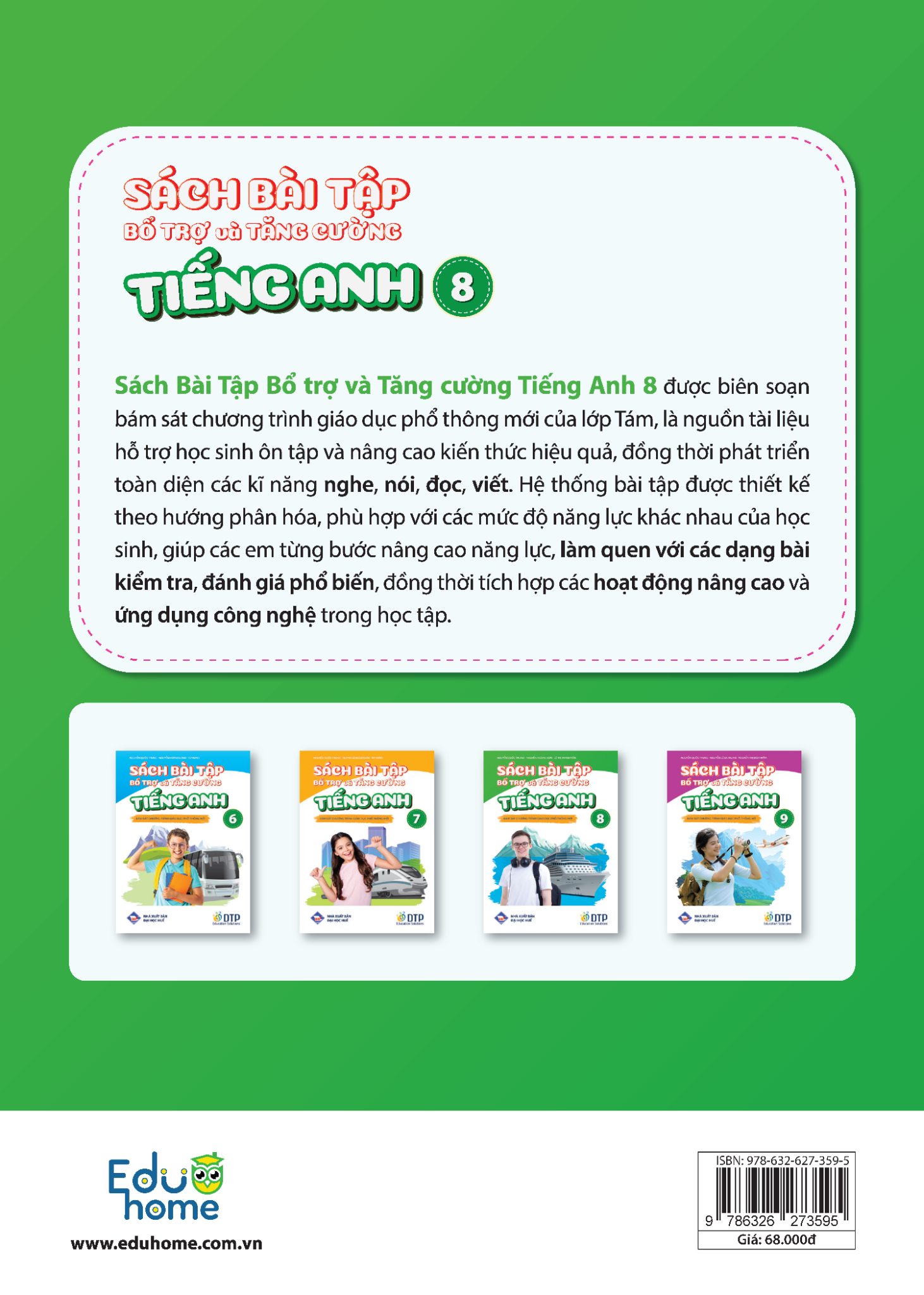 Sách Bài Tập bổ Trợ và Tăng Cường - Tiếng Anh 8
