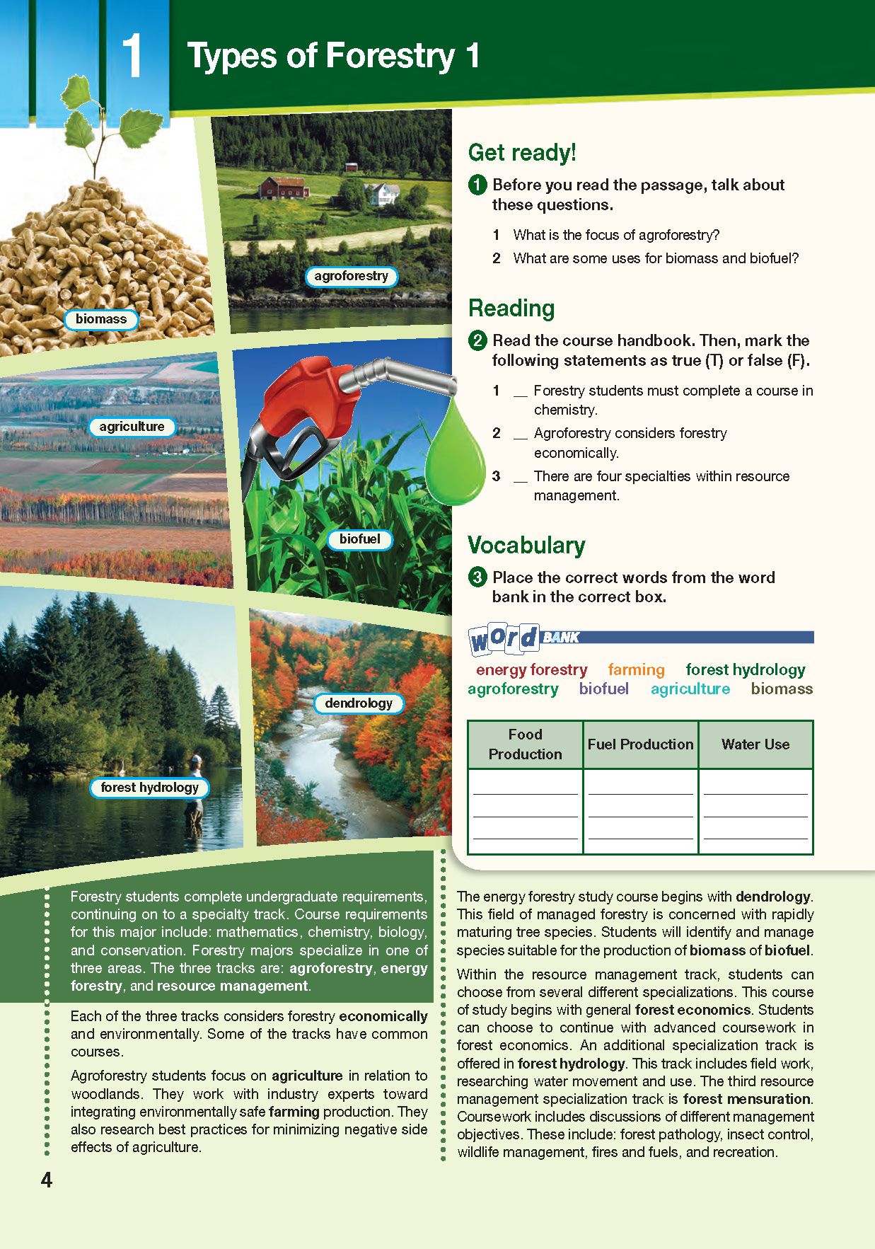 Career Paths Natural Resources 1 Forestry (Esp) Student