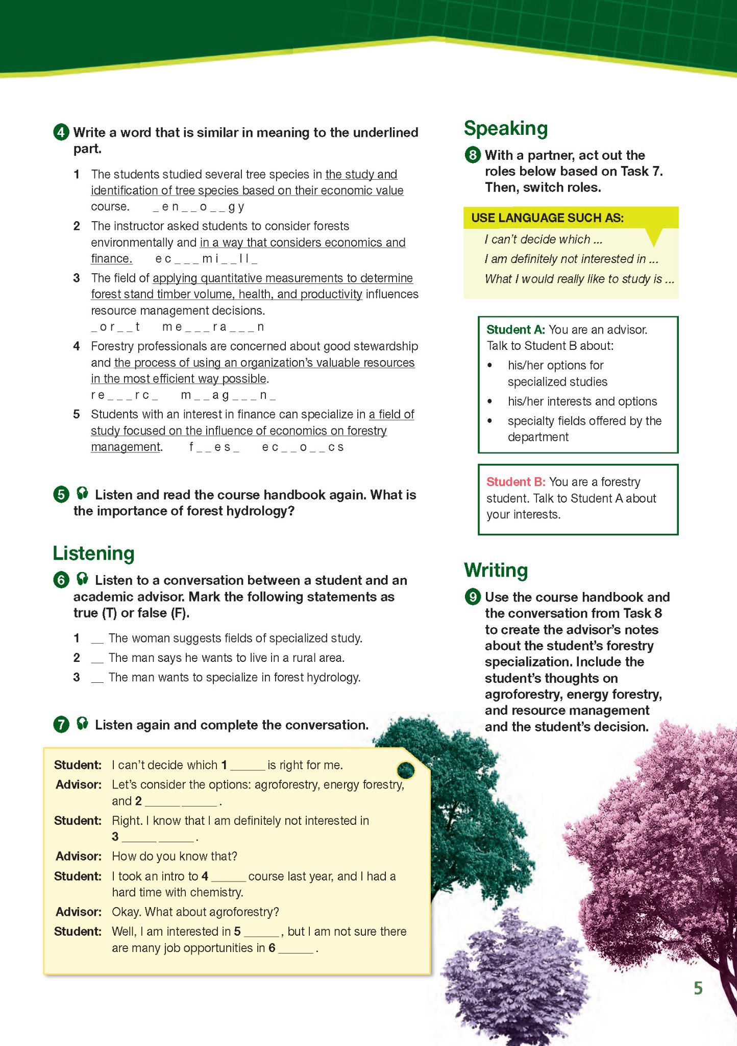 Career Paths Natural Resources 1 Forestry (Esp) Student