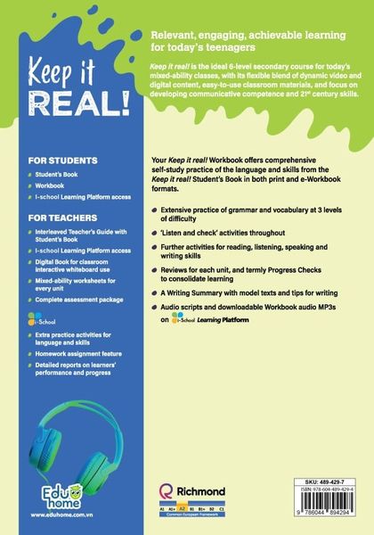 Keep it REAL! A2 WorkBook with e-learning code