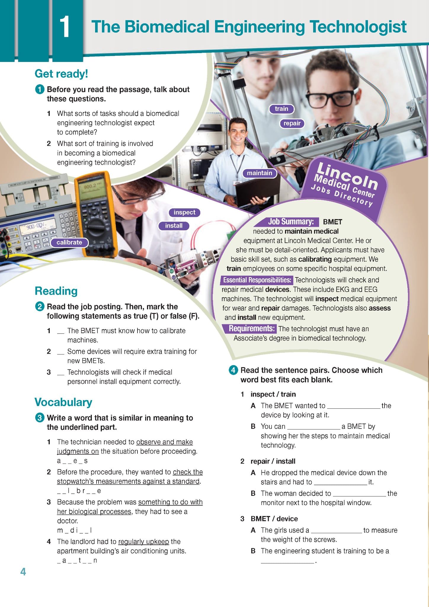 Career Paths Medical Equipment Repair (Esp) Student