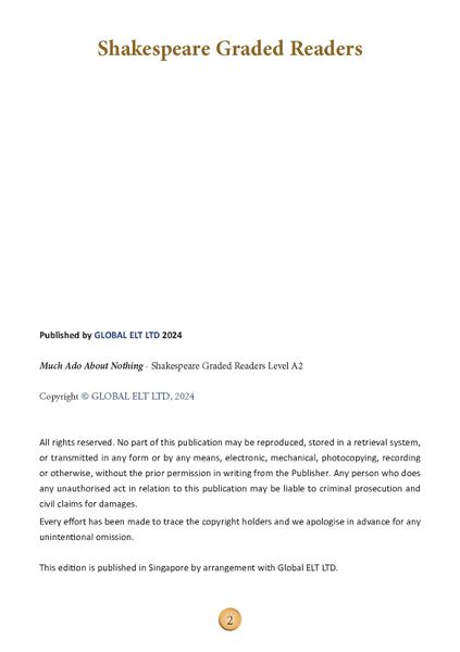 Much Ado about Nothing - Shakespeare Graded Readers