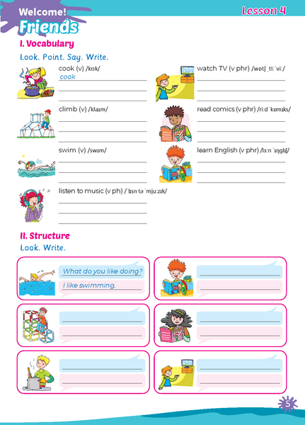 Tiếng Anh 4 Extra and Friends - Tập ghi chú và luyện tập