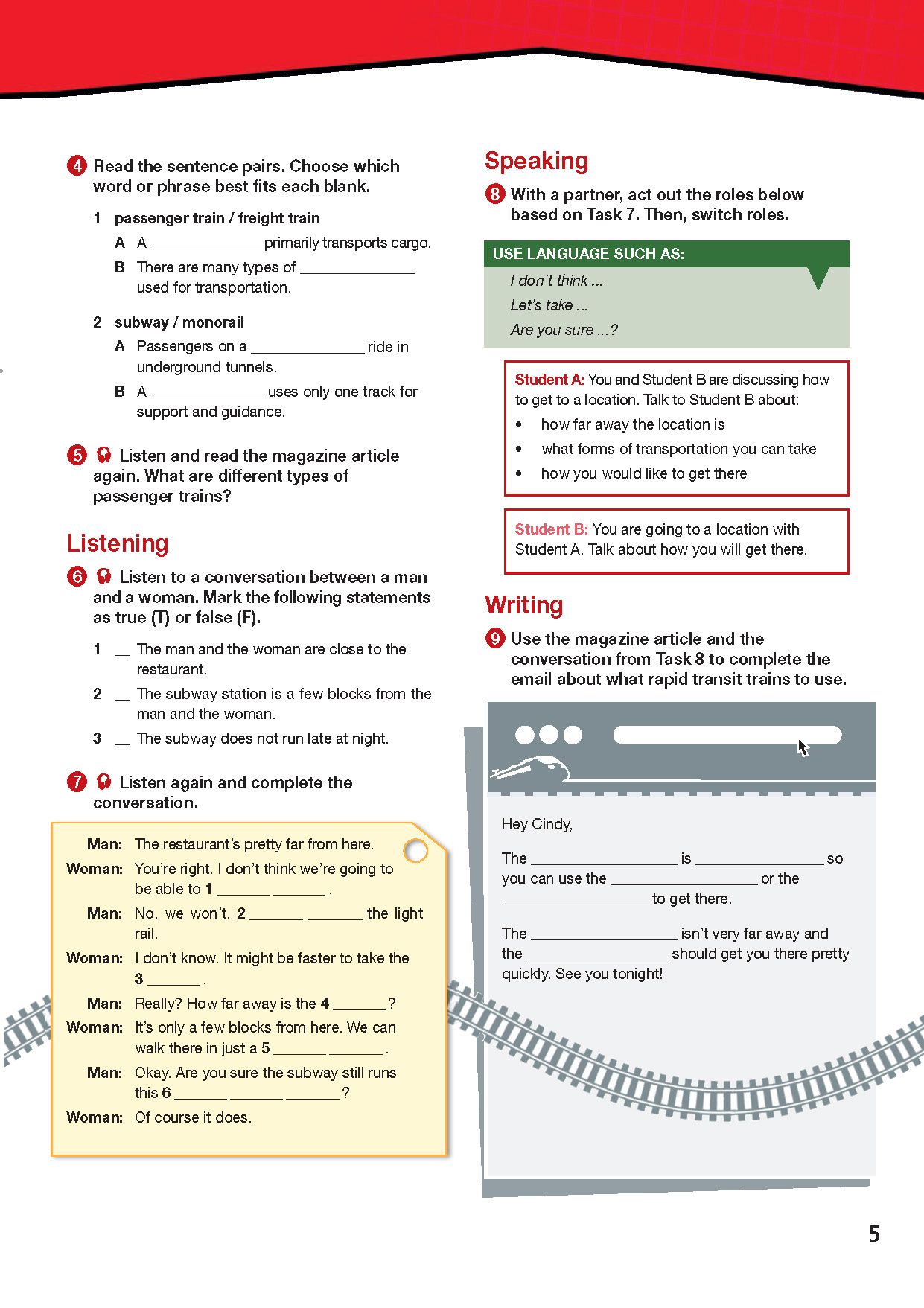 Career Paths Rail Transportation (Esp) Student