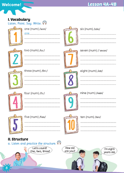 Tiếng Anh 3 Extra and Friends - Vở tập viết